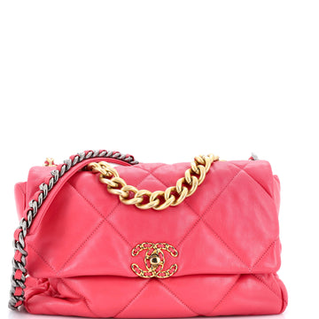 Chanel 19 Flap Bag Quilted Leather Large