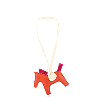 Hermes GriGri Rodeo Bag Charm Leather with Horse Hair PM