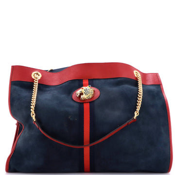 Gucci Rajah Chain Tote Suede Large