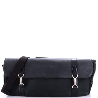 Louis Vuitton Garment Carrier Bag Nylon with Taiga Leather Two Hangers