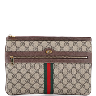 Gucci Ophidia Zip Pouch GG Coated Canvas Large
