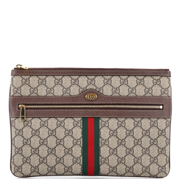 Gucci Ophidia Zip Pouch GG Coated Canvas Large