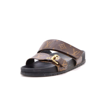 Louis Vuitton Women's Bom Dia Flat Mules Monogram Canvas