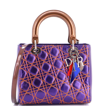 Christian Dior Lady Dior Bag Anselm Reyle Cannage Quilt Leather Medium