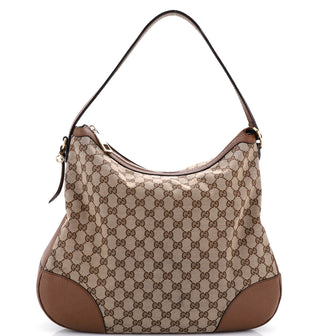 Gucci Bree Hobo GG Canvas with Leather Large