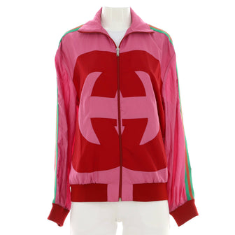 Gucci Women's Zip Track Jacket Printed Polyamide