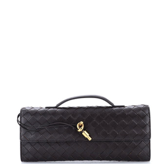Bottega Veneta Andiamo Top Handle Clutch Intrecciato Nappa Long