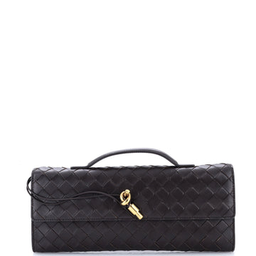 Bottega Veneta Andiamo Top Handle Clutch Intrecciato Nappa Long