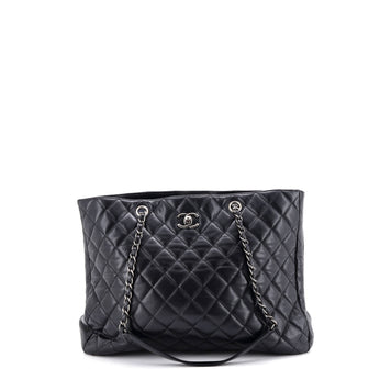 Chanel Classic CC Shopping Tote Quilted Caviar Large