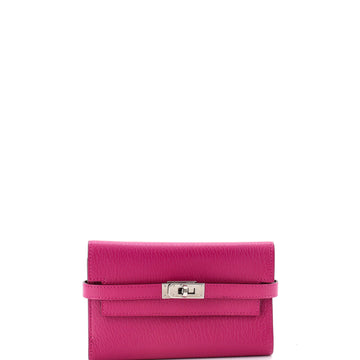 Hermes Kelly Trifold Wallet Chevre Mysore Medium