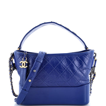 Chanel Gabrielle Hobo with Logo Handle Quilted Aged Calfskin Medium