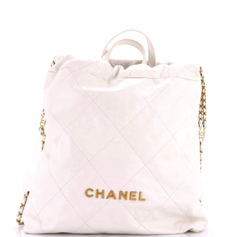 Chanel 22 Chain Backpack Quilted Calfskin Large