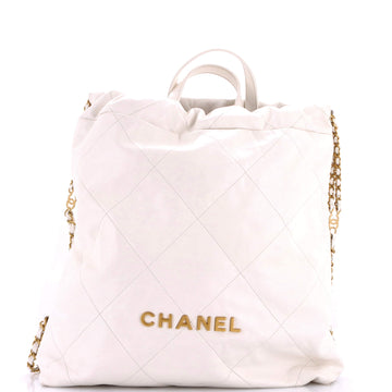 Chanel 22 Chain Backpack Quilted Calfskin Large