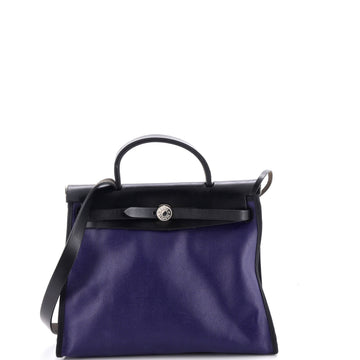 Hermes Herbag Zip Berline Vache Canvas and Leather 31