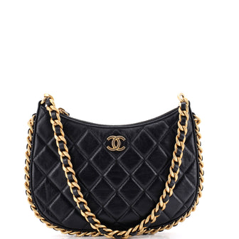 Chanel CC Chain Around Hobo Quilted Lambskin