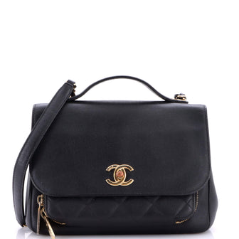 Chanel Business Affinity Flap Bag Quilted Caviar Small