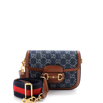 Gucci Horsebit 1955 Shoulder Bag GG Denim Mini