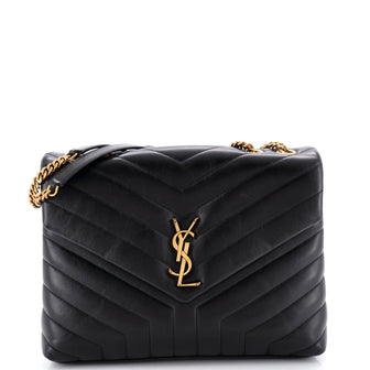 Saint Laurent Loulou Shoulder Bag Matelasse Chevron Leather Medium