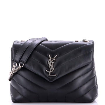 Saint Laurent Loulou Shoulder Bag Matelasse Chevron Leather Small