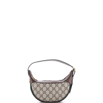 Gucci Ophidia Half Moon Bag GG Coated Canvas Mini