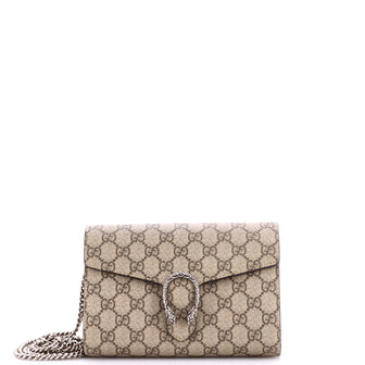 Gucci Dionysus Chain Wallet GG Coated Canvas Small
