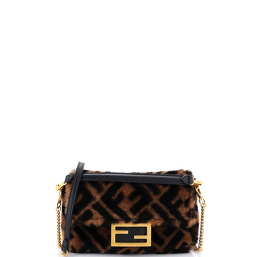 Fendi Baguette NM Bag Zucca Shearling Mini