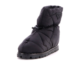 Prada Women's Padded Snow Boots Quilted Nylon