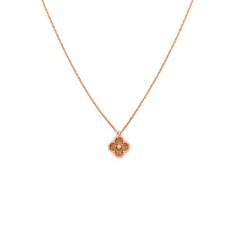 Van Cleef & Arpels Sweet Alhambra Pendant Necklace 18K Rose Gold
