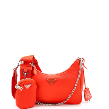 Prada Double Pouch Convertible Crossbody Bag Tessuto Small