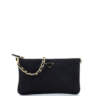 Prada Re-Edition Chain Zip Pouch Quilted Re-Nylon