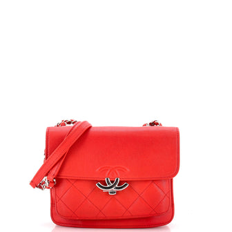Chanel CC Box Flap Bag Quilted Calfskin Mini