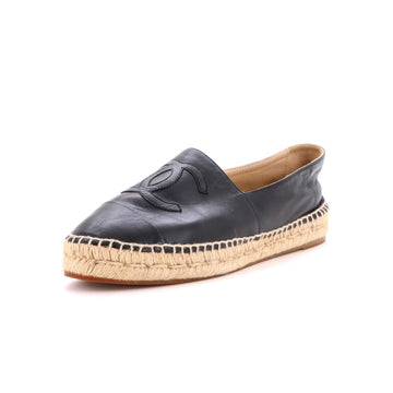 Chanel Women's CC Cap Toe Espadrilles Leather