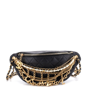 Chanel All About Chains Waist Bag Quilted Lambskin