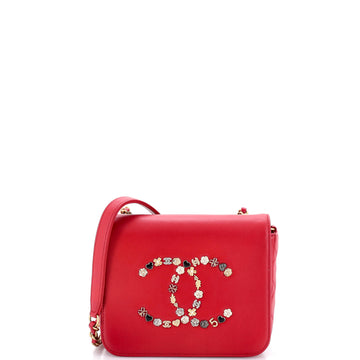 Chanel Giant Crystal CC Flap Bag Lambskin Mini