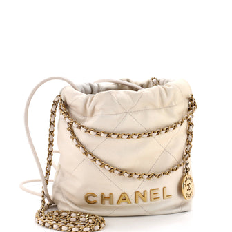 Chanel 22 Chain Hobo Quilted Shaded Calfskin Mini
