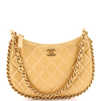 Chanel CC Chain Around Hobo Quilted Lambskin