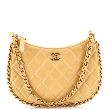 Chanel CC Chain Around Hobo Quilted Lambskin