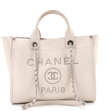 Chanel Deauville Tote Studded Caviar Small