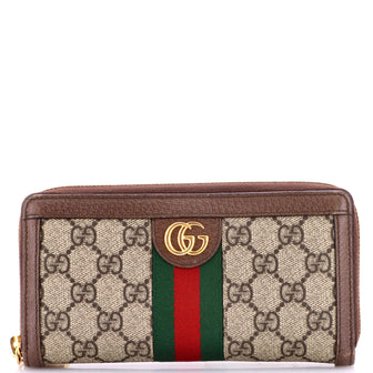 Gucci Ophidia Zip Around Wallet GG Coated Canvas