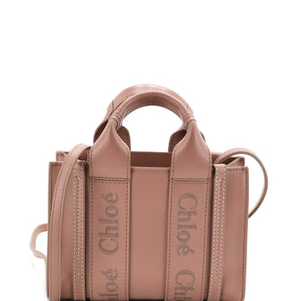 Chloe Woody Convertible Tote Leather Mini