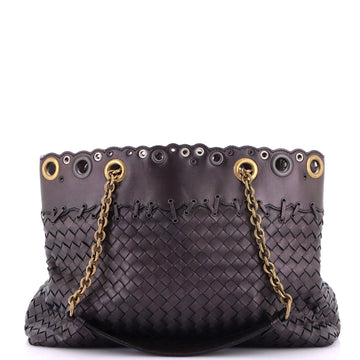 Bottega Veneta Double Chain Tote Intrecciato Nappa Medium