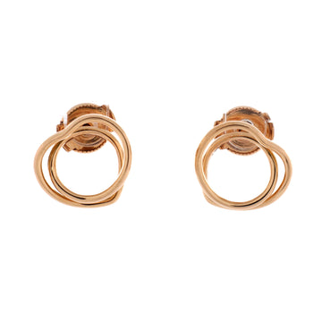 Hermes Vertige Coeur Stud Earrings 18K Rose Gold TPM