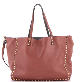 Valentino Garavani Rockstud Reversible Convertible Tote Leather Medium