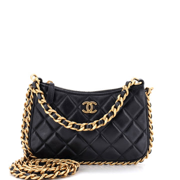 Chanel CC Chain Around Hobo Quilted Lambskin Mini