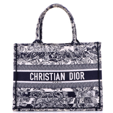 Christian Dior Book Tote Embroidered Canvas Medium