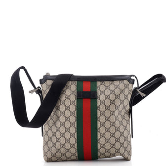 Gucci Web Messenger Bag GG Coated Canvas Medium
