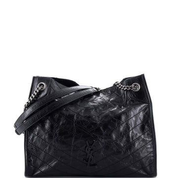 Saint Laurent Niki Shopping Tote Matelasse Chevron Leather Medium