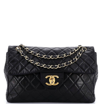 Chanel Vintage Classic Single Flap Bag Quilted Lambskin Maxi