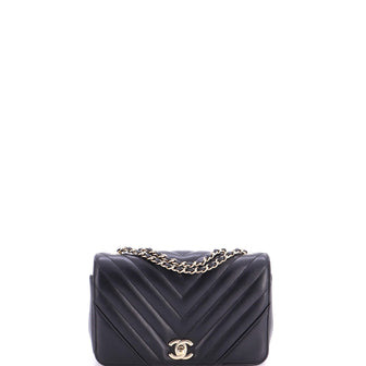Chanel Statement Flap Bag Chevron Calfskin Mini