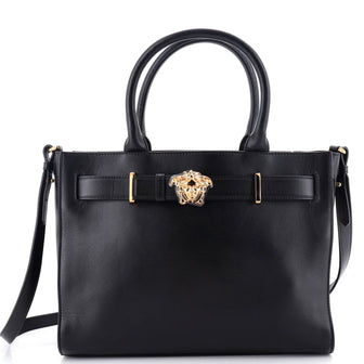 Versace Palazzo Medusa Belted Convertible Tote Leather Large